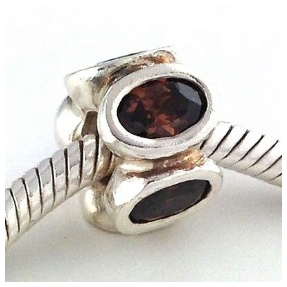 Pandora Brown Oval Lights Sterling Silver Bead